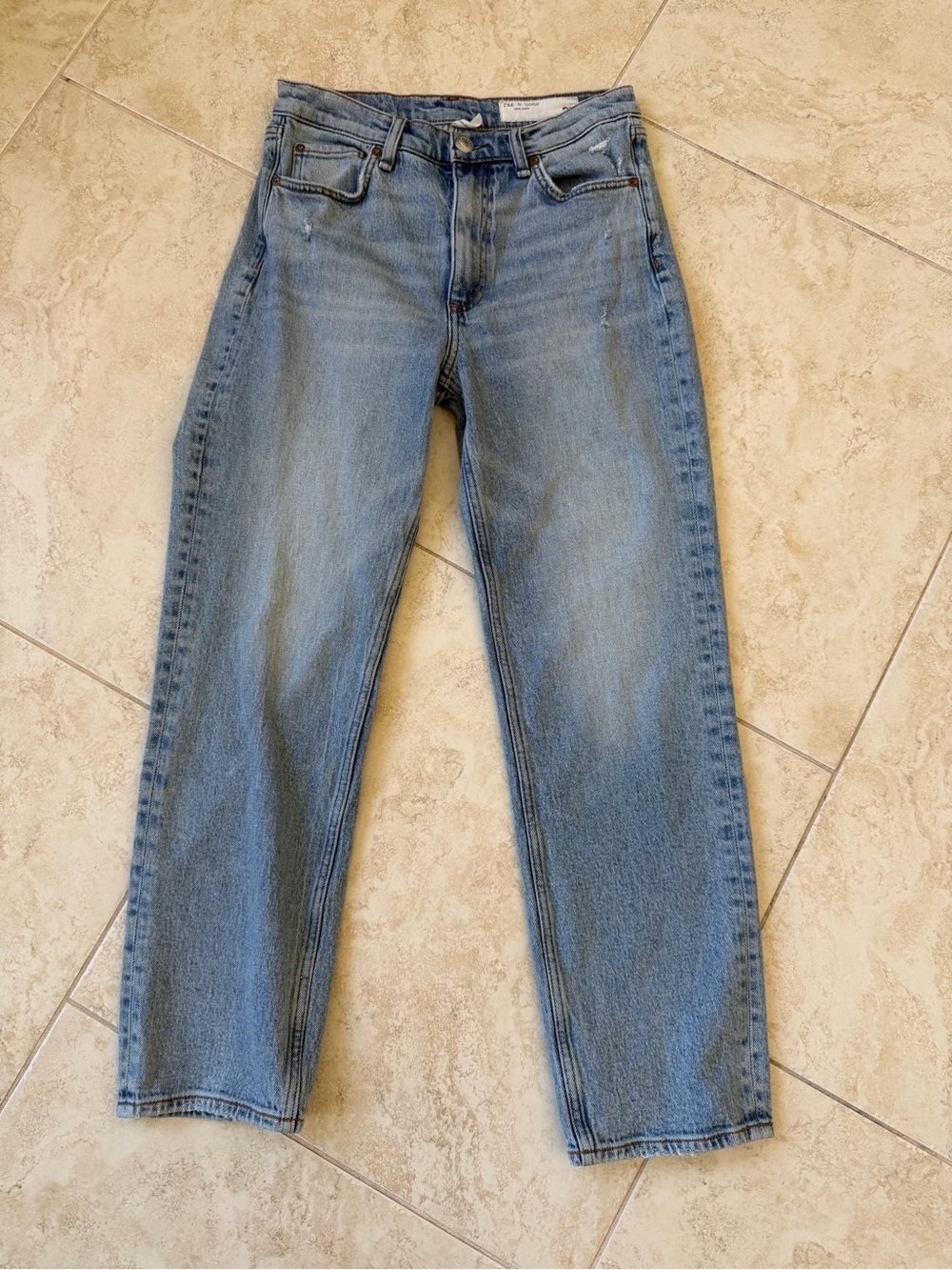 RAG & BONE Harlow Ankle Mid Rise Straight Jeans